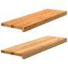 vidaXL Schodiskov&eacute; stupne 2 ks svetlohned&aacute; 80x25x2 cm dubov&yacute; mas&iacute;v
