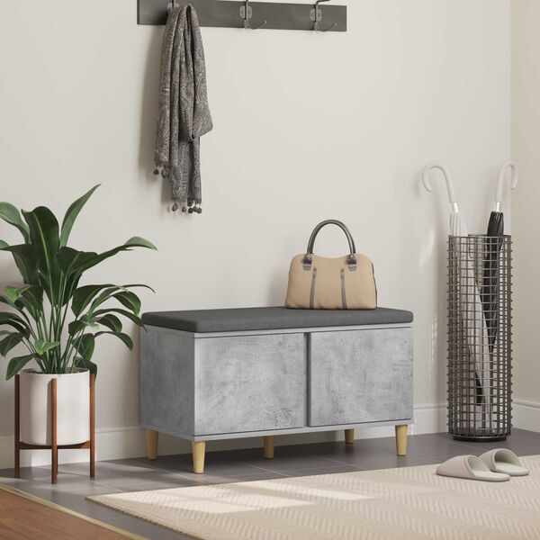 vidaXL Predsieňov&aacute; lavica s vank&uacute;&scaron;om Bet&oacute;nov&aacute; &scaron;ed&aacute; 80 x 38 x 46 cm