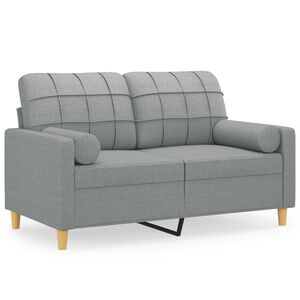 vidaXL 2-miestna pohovka s vank&uacute;&scaron;mi svetlosiv&aacute; 120 cm l&aacute;tka