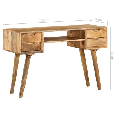 vidaXL Písací stôl z masívneho mangovníkového dreva 115x47x76 cm