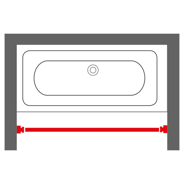 Sealskin Teleskopická sprchová tyč na záves 225 cm biela