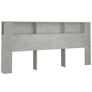 vidaXL Čelo postele so skrinkou bet&oacute;novo siv&eacute; 220x18,5x104,5 cm