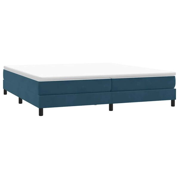 vidaXL Box Spring Posteľ bez matraca Tmavomodr&aacute; 200x210 cm Zamat