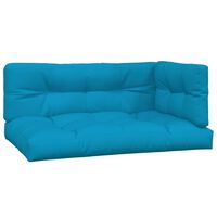vidaXL Podložky na paletový nábytok 3 ks, modré, látka