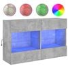 vidaXL TV n&aacute;stenn&aacute; skrinka s LED svetlami bet&oacute;novo siv&aacute; 98,5x30x60,5cm