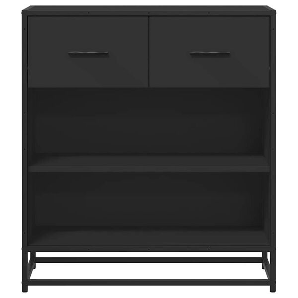 vidaXL Komoda čierna 68x35x76 cm kompozitn&eacute; drevo