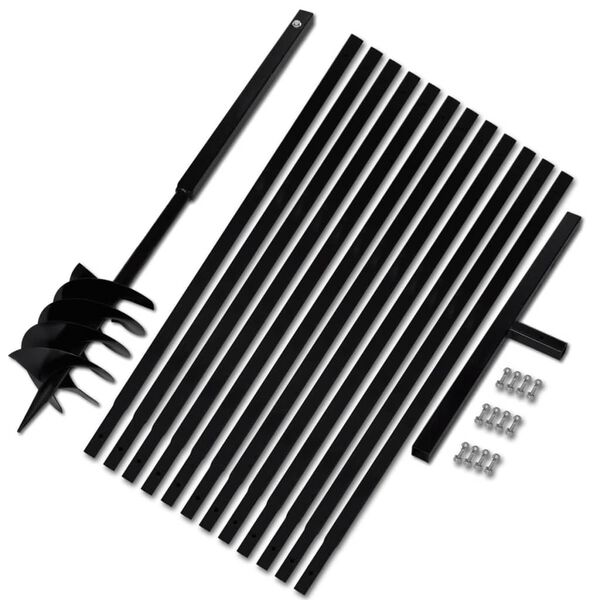 Zemná vŕtačka 180mm s rukoväťou a 13 m oceľovou predlžovacou rúrkou