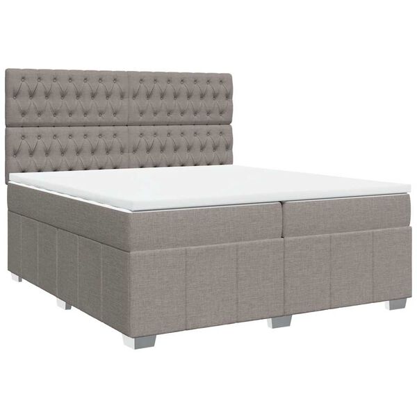 vidaXL Boxspring posteľ s matracom sivohned&yacute; 200x200 cm l&aacute;tka