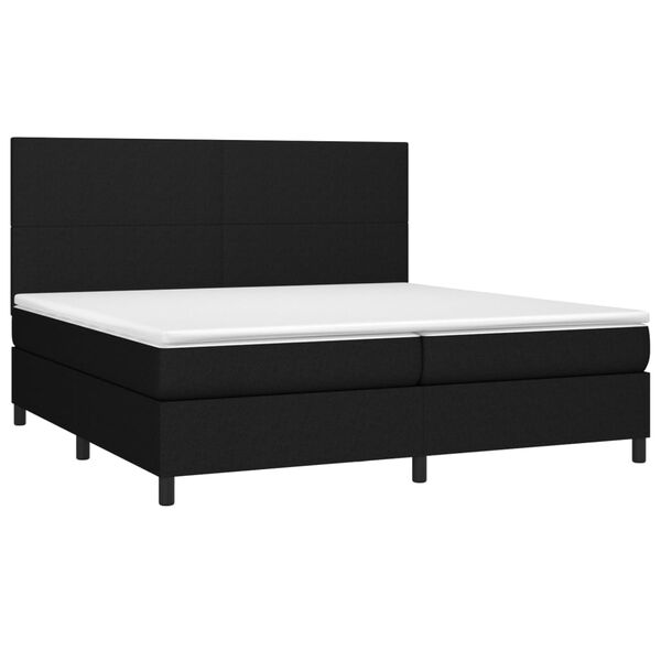 vidaXL Boxspring posteľ s matracom čierna 200x200 cm l&aacute;tka
