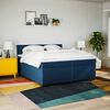 vidaXL Boxspring posteľ s matracom modr&aacute; 200x200 cm l&aacute;tka