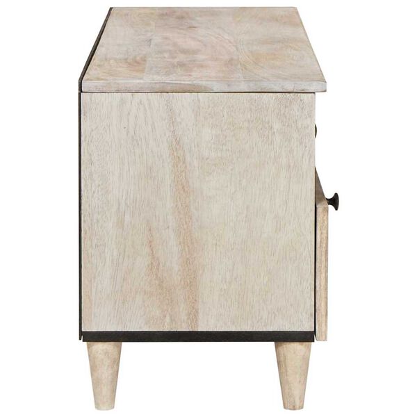 vidaXL TV jednotky so z&aacute;suvkou Biela 100 x 33 x 46 cm Kompozitn&eacute; drevo