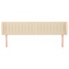 vidaXL Čelo postele so záhybmi krémový 203x23x78/88 cm látka