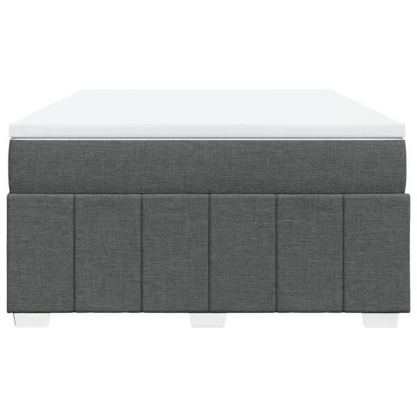vidaXL Boxspring posteľ s matracom tmavosiv&aacute; 140x200 cm l&aacute;tka
