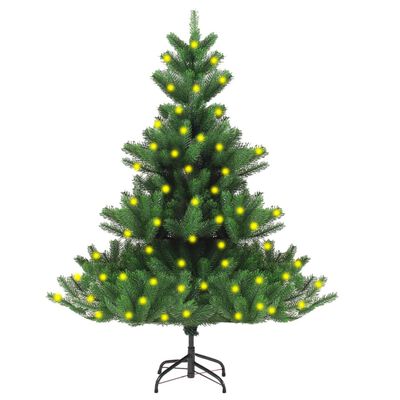 vidaXL Osvetlený umelý vianočný stromček normandská jedľa zelený 180cm