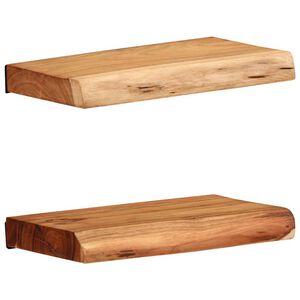 vidaXL N&aacute;stenn&eacute; police 2 ks 30x20x3,5 cm, ak&aacute;ciov&yacute; mas&iacute;v