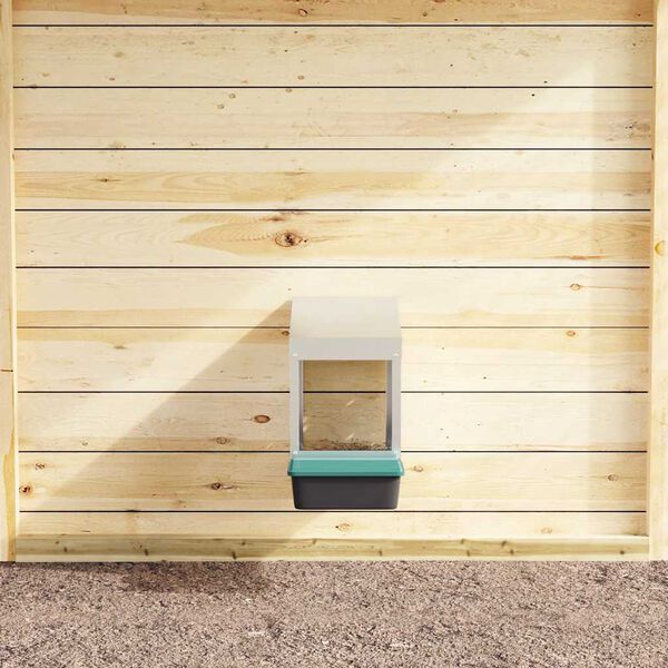 vidaXL Hniezdo pre sliepky, 1 priehradka, n&aacute;stenn&eacute;, pozinkovan&aacute; oceľ