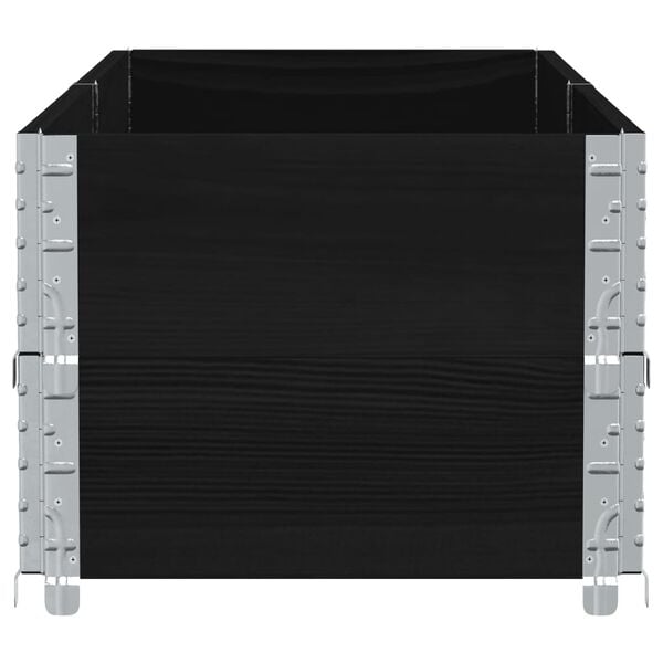 vidaXL Z&aacute;hradn&yacute; kvetin&aacute;č čierny 150x50 cm borovicov&yacute; mas&iacute;v