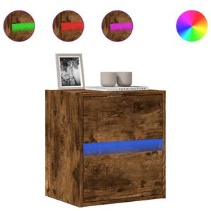 vidaXL TV n&aacute;stenn&aacute; skrinka s LED svetlami dymov&yacute; dub 41x31x45 cm