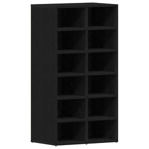 vidaXL Reg&aacute;l na top&aacute;nky čierny dub 54x34x100,5 cm spracovan&eacute; drevo