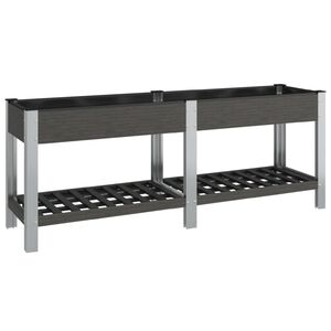 vidaXL Z&aacute;hradn&yacute; z&aacute;hon s policou siv&yacute; 200x50x75 cm WPC