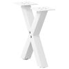 vidaXL Nohy konferenčn&eacute;ho stol&iacute;ka v tvare X, 2 ks, biele, 30 x (30-31) cm, oceľov&eacute;