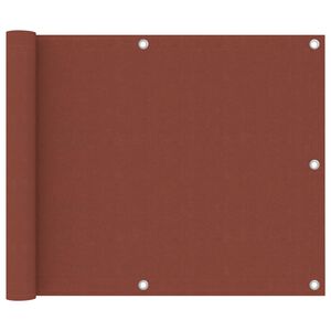 vidaXL Balk&oacute;nov&aacute; mark&iacute;za, tehlov&aacute; farba 75x500 cm, oxfordsk&aacute; l&aacute;tka