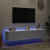 vidaXL TV n&aacute;stenn&eacute; skrinky s LED svetlami 2 ks biele 80x35x31 cm