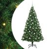 vidaXL Umel&yacute; vianočn&yacute; stromček Zelen&aacute; 210 cm PVC a Oceľ a Plast