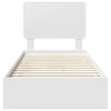 vidaXL &Uacute;ložn&aacute; posteľ so z&aacute;suvkou Biela 90 x 190 cm Kompozitn&eacute; drevo