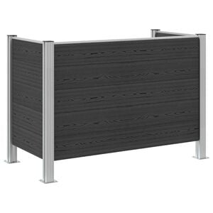 vidaXL Plot pre odpadkov&yacute; k&ocirc;&scaron; Siv&aacute; 161 x 85 x 115 cm Hlin&iacute;k a WPC