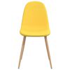 vidaXL Jedálenské stoličky 2 ks, horčicovo žlté, látka