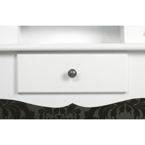 vidaXL Toaletn&yacute; stol&iacute;k so zrkadlom a stoličkou, biely