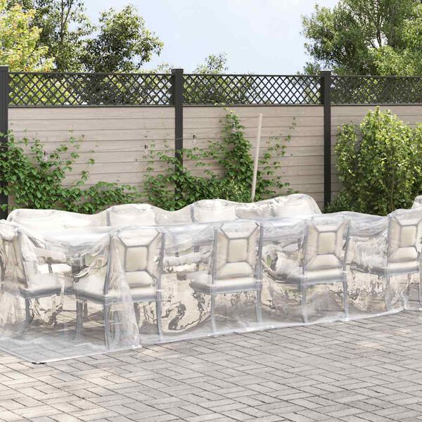 vidaXL Priehľadn&aacute; plachta s okami 3x12 m Polyetyl&eacute;n