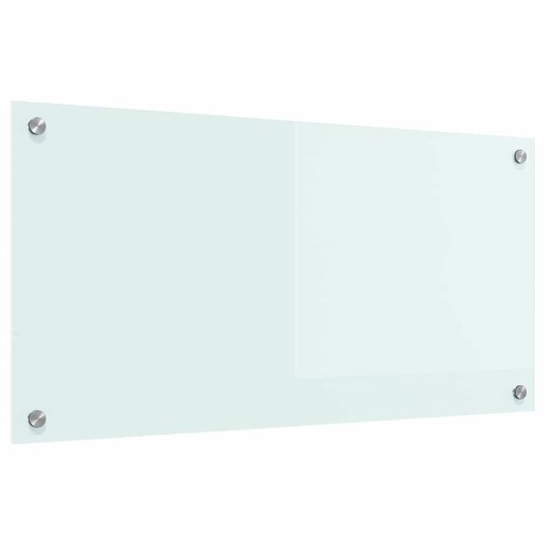 vidaXL Kuchynsk&yacute; backsplash Biela 80 x 40 cm tvrden&eacute; sklo