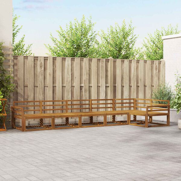 vidaXL Z&aacute;hradn&aacute; s&uacute;prava gaučov 6 pcs Pr&iacute;rodn&aacute; Pevn&eacute; ak&aacute;ciov&eacute; drevo