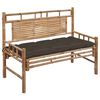 vidaXL Z&aacute;hradn&aacute; lavička s podložkou 120 cm bambus