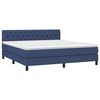 vidaXL Posteľn&yacute; r&aacute;m boxspring s matracom modr&yacute; 160x200 cm l&aacute;tka