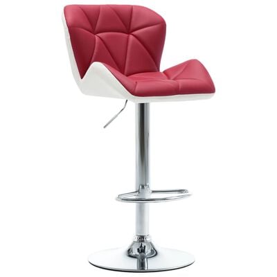 vidaXL Barová stolička vínovo-červená umelá koža