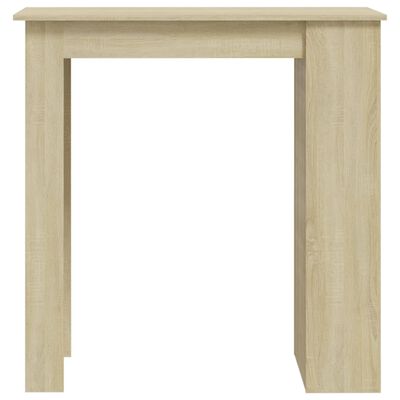 vidaXL Barový stôl s úložným regálom dub 102x50x103,5 cm drevotrieska