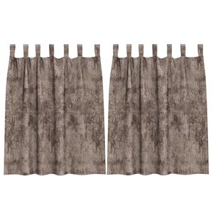 vidaXL Záves so záclonami 2 pcs Kapučínová 140 x 140 cm Zamat