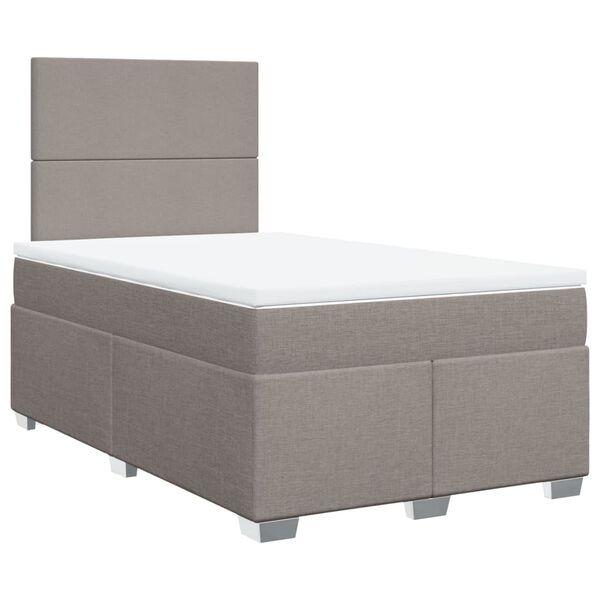 vidaXL Boxspring posteľ s matracom sivohned&yacute; 120x200 cm l&aacute;tka