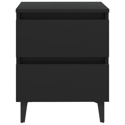 vidaXL Nočný stolík, čierny 40x35x50 cm, kompozitné drevo