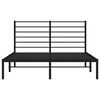 vidaXL Kovov&yacute; r&aacute;m postele s čelom čierny 135x190 cm