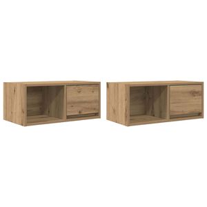 vidaXL TV stol&iacute;ky 2 ks dub artisan 60x31x25,5 cm spracovan&eacute; drevo