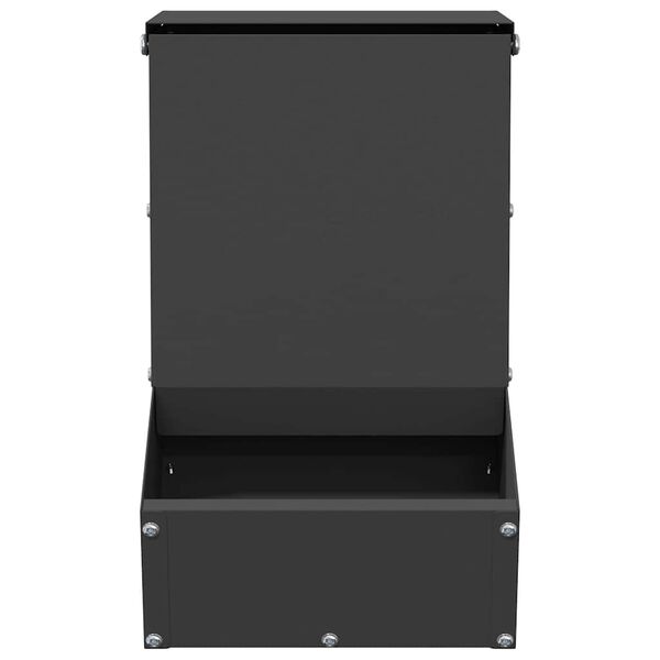 vidaXL Kŕmidlo pre kr&aacute;liky Čierna 17,5 x 26 x 28,5 cm