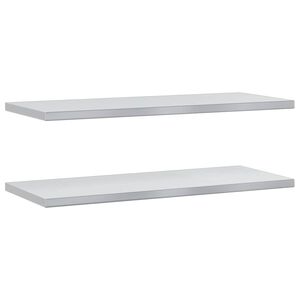 vidaXL N&aacute;stenn&eacute; police 2 ks 100x40 cm strieborn&eacute; nehrdzavej&uacute;ca oceľ