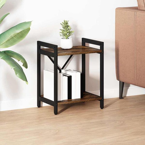 vidaXL Reg&aacute;l na knihy Dymov&aacute; dub 40 x 30 x 50 cm Kompozitn&eacute; drevo