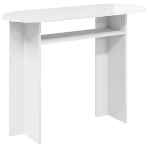 vidaXL Konzolov&yacute; st&ocirc;l Biela s vysok&yacute;m leskom 100 x 39,5 x 75 cm