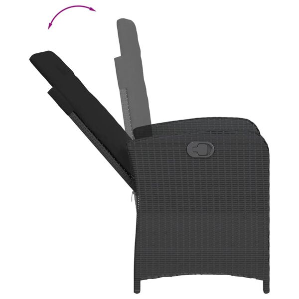 vidaXL 7-dielna z&aacute;hradn&aacute; jed&aacute;lensk&aacute; s&uacute;prava a vank&uacute;&scaron;e čierna polyratan