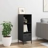 vidaXL Vysoká skrinka čierna 35x39x103,5 cm oceľ